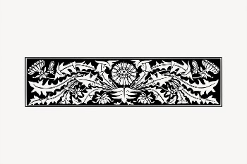 Floral divider clipart, vintage hand | Free Vector - rawpixel