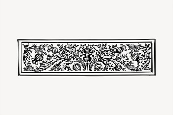 Floral divider clipart, vintage hand | Free Vector - rawpixel