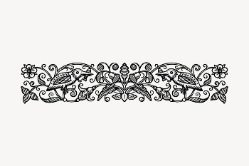 Floral divider clipart, vintage hand | Free Vector - rawpixel
