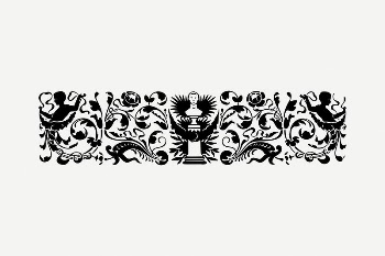 Floral divider drawing, vintage illustration | Free PSD - rawpixel