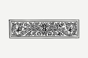 Floral divider drawing, vintage illustration | Free PSD - rawpixel