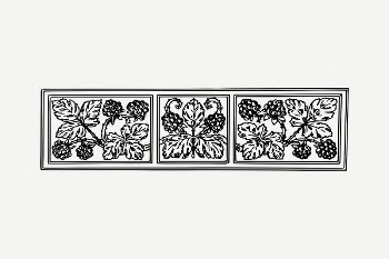Floral divider drawing, vintage illustration | Free PSD - rawpixel
