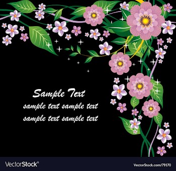 Floral document vector image