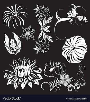 Floral elements vector image