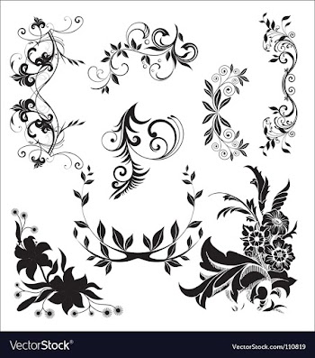 Floral elements vector image