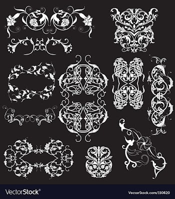 Floral elements vector image