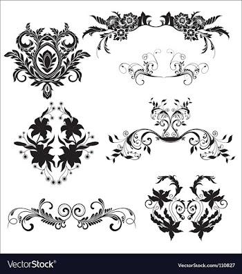 Floral elements vector image