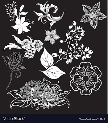 Floral elements vector image