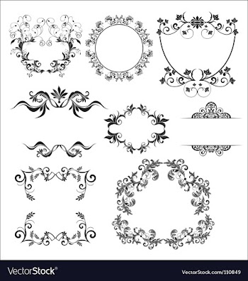 Floral elements vector image