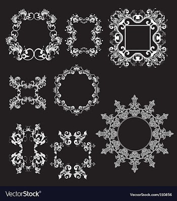 Floral elements vector image
