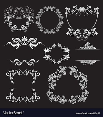 Floral elements vector image