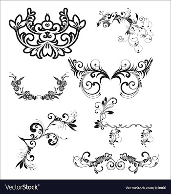 Floral elements vector image