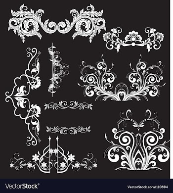 Floral elements vector image