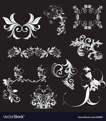 Floral elements vector image