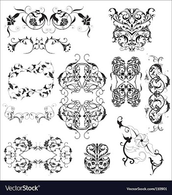 Floral elements vector image