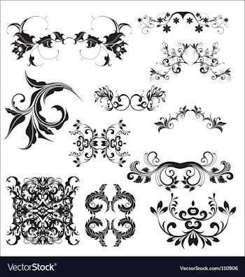 Floral elements vector image
