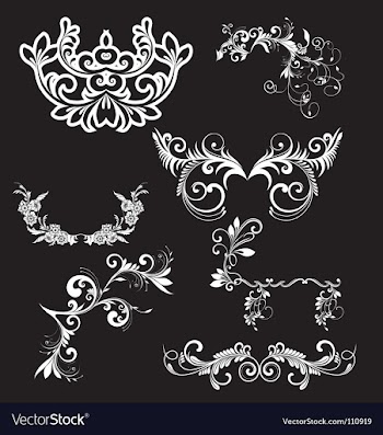 Floral elements vector image