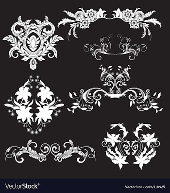Floral elements vector image