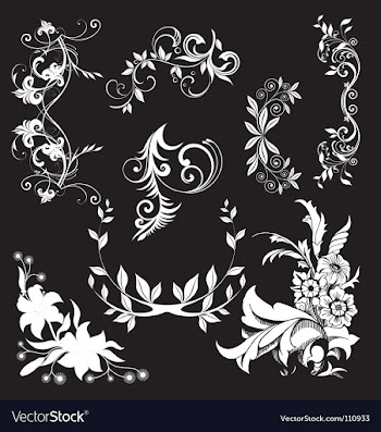 Floral elements vector image
