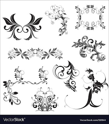 Floral elements vector image