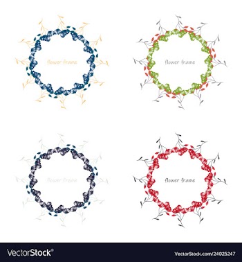 Floral elementscolorful floral collection with vector image
