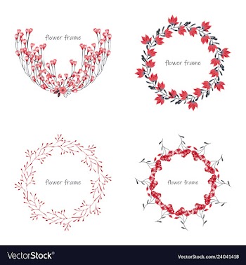 Floral elementscolorful floral collection with vector image