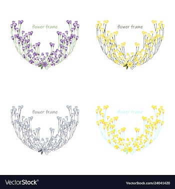Floral elementscolorful floral collection with vector image