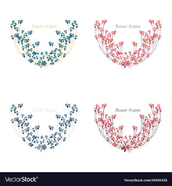 Floral elementscolorful floral collection with vector image