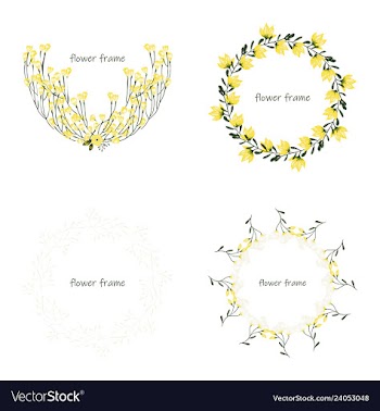 Floral elementscolorful floral collection with vector image