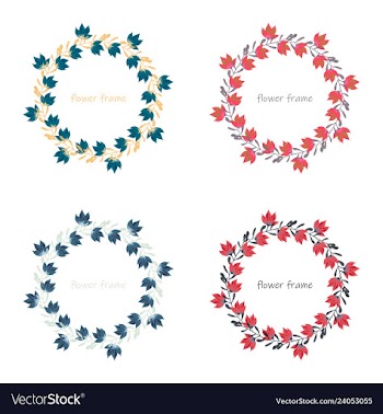 Floral elementscolorful floral collection with vector image