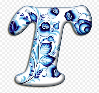 Floral English Alphabet, Alphabet And Numbers, Letter - Гжельская Роспись