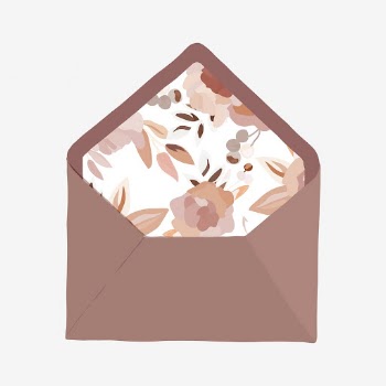 Floral envelope clipart, stationery illustration | Free PSD Illustration - rawpixel