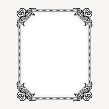 Floral flourish frame clipart, vintage | Free Vector - rawpixel