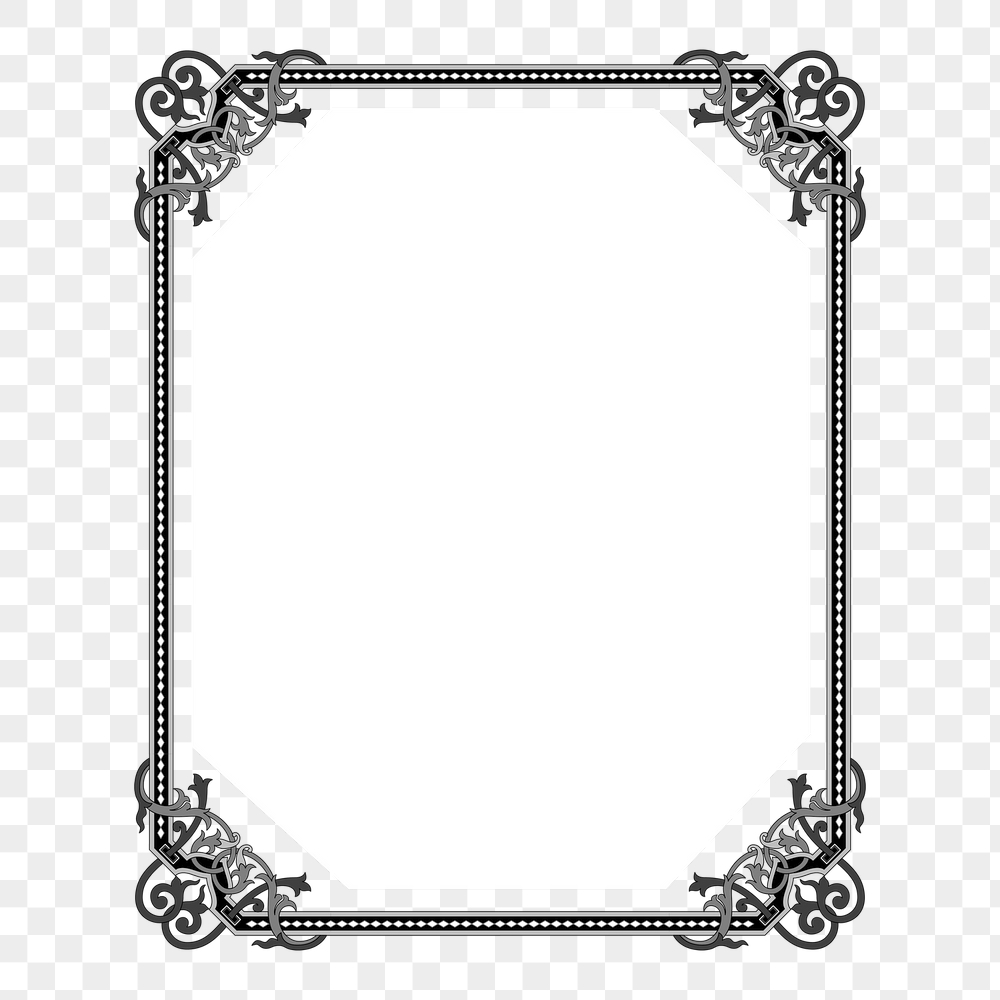 Floral flourish png frame, vintage | Free PNG - rawpixel