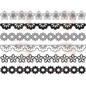 Floral flower borders clip art. $5.70 #floral #flower #border ...