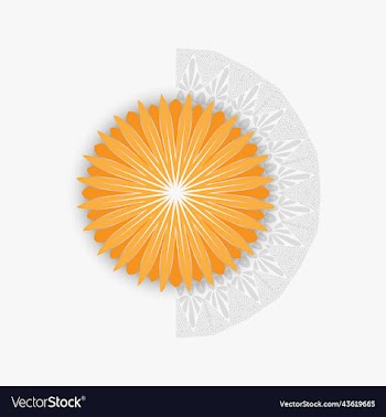 floral flower mandala with yellow colorweb