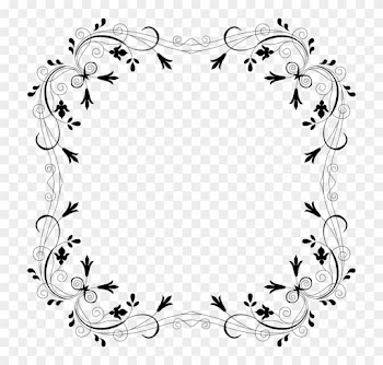 Floral, Flowers, Flourish, Decorative, Ornamental - Floral Border Png Icon