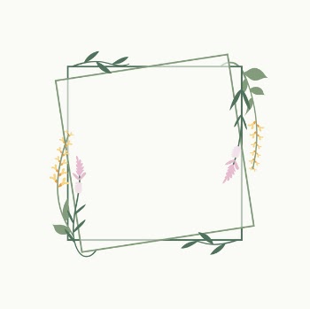 Floral frame badge