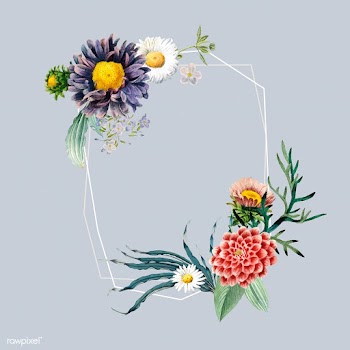 Floral frame badge | Free stock vector - 545045