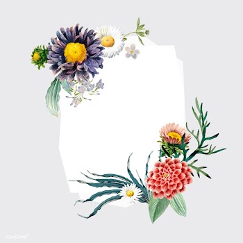 Floral frame badge | Free stock vector - 545047