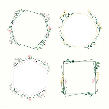 Floral frame badges | Free stock vector - 544769