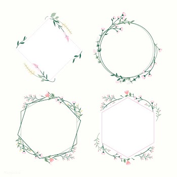 Floral frame badges | Free stock vector - 544775