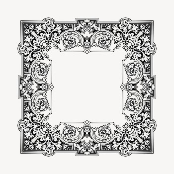Floral frame clipart, vintage hand | Free Vector - rawpixel