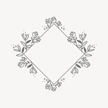 Floral frame collage element vector | Free Vector - rawpixel