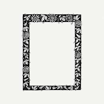 Floral frame collage element, vintage | Free PSD Illustration - rawpixel