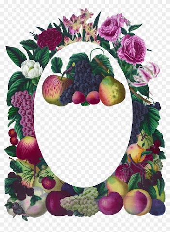 Floral Frame Oval Vintage