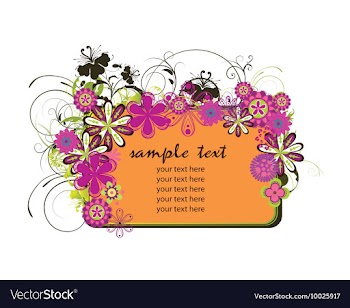 Floral frame vector image