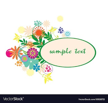 Floral frame vector image