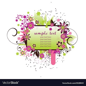 Floral frame vector image