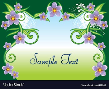 Floral frame vector image